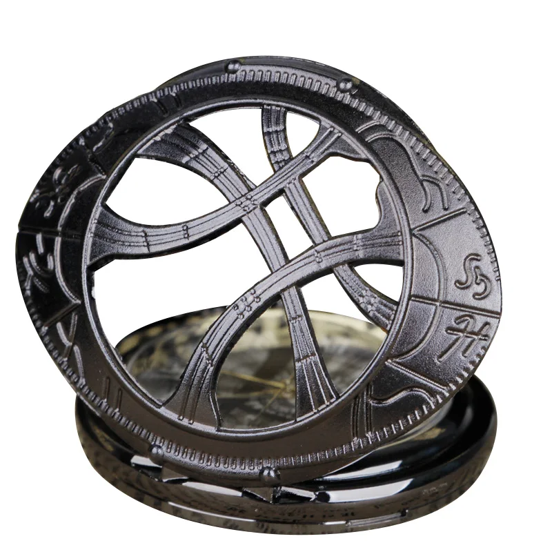 Orologio da tasca al quarzo vintage occhio di Agamotto in bronzo, gioielli, collana con ciondolo, catena, regali per uomini e donne