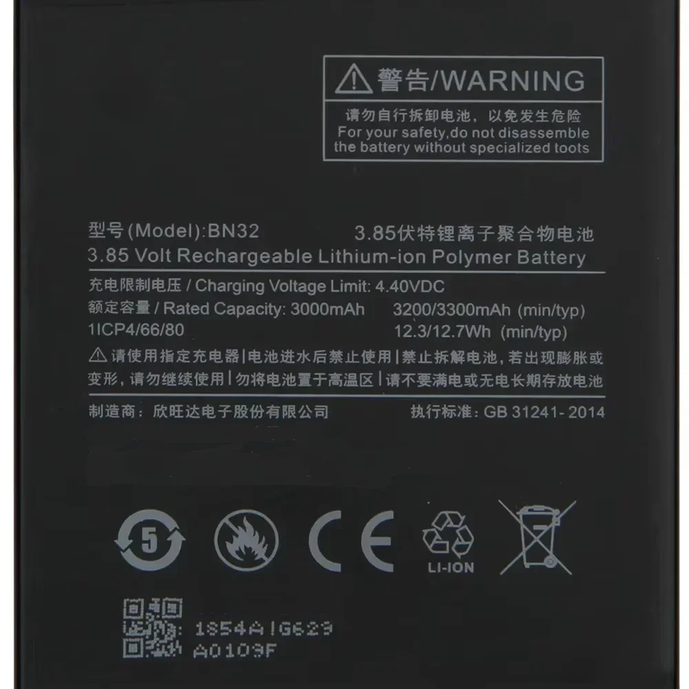 

2025 Replacement Battery BN32 Rechargeable Phone Batteries 3300mAh