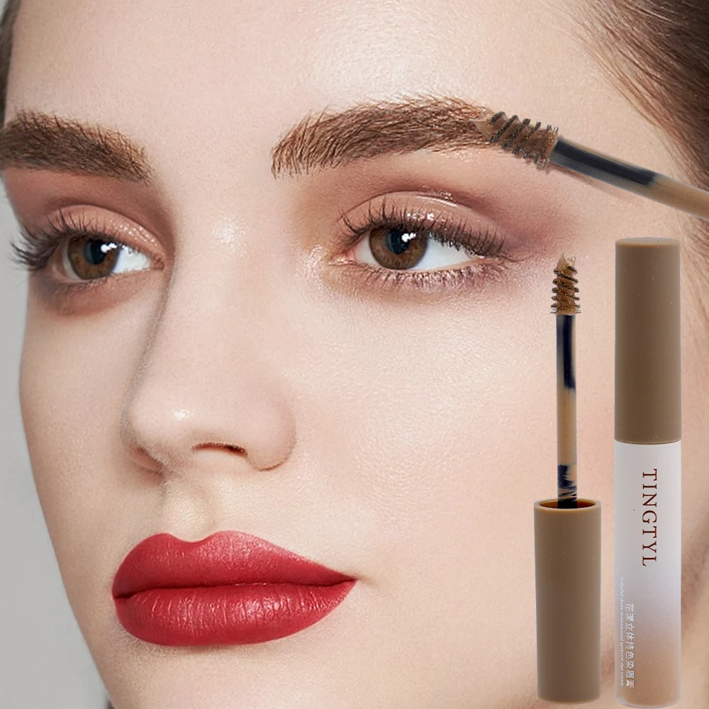 Liquid Eyebrow Cream Gel Enhancers Waterproof Long Lasting Natural Dyeing Brow Tinted Gel Cream Mascara Women Makeup Cosmetics