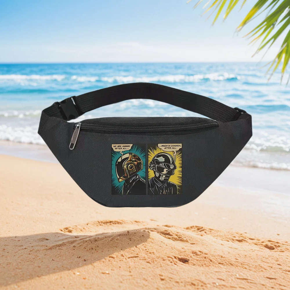 

Daft Punk Comic Style Graphic Design Waist Backpack Crossbody Chest Bag Street Casual Sporty Fashionable Simple Unique Printed D