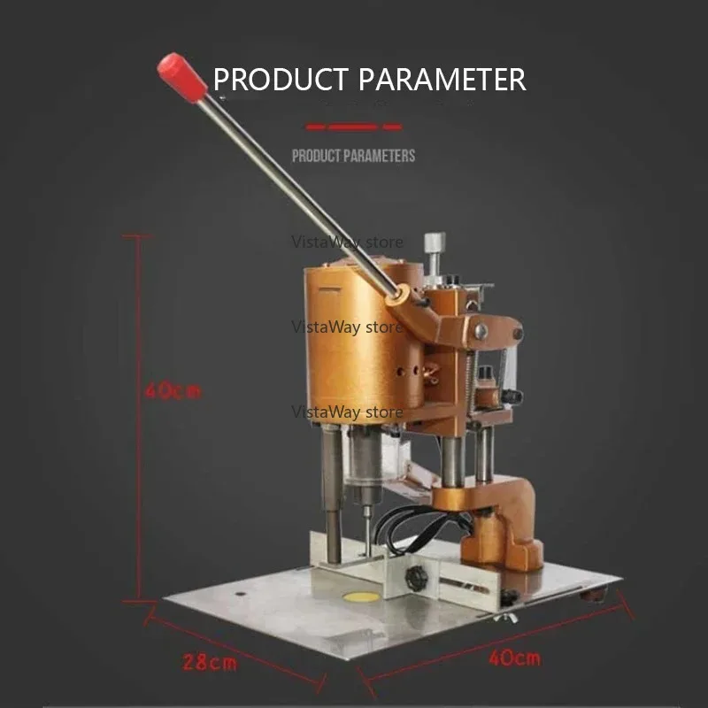 Модернизированный электрический перфоратор для меток 220 В/180 Вт с одним круглым отверстием, ваучер с вкладышами, настольный перфоратор и штамповочный станок для бумаги