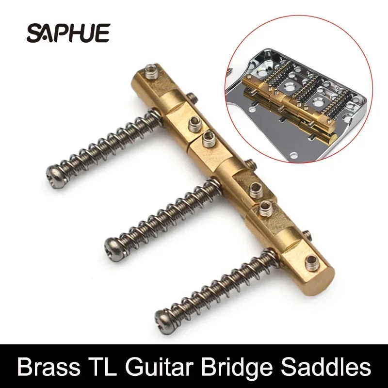

3Pcs/Lot Brass TL Compensate Saddle Pure Brass Guitar Bridge Saddles 21x8MM for Electric Guitar Bridge Guitar Parts