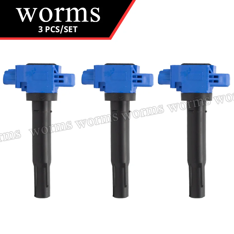 Corrida Worms bobina de ignição Pack, Desempenho para Suzuki Swift V Vitara K10C, 33400-81P00, 3pcs conjunto