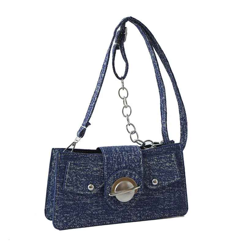 Vintage New Fashion Denim Women Bag Lady Handbags Shoulder Messenger Bag Jeans Women Shoulder Bags Women'S Tote Bag Cowboy Bags