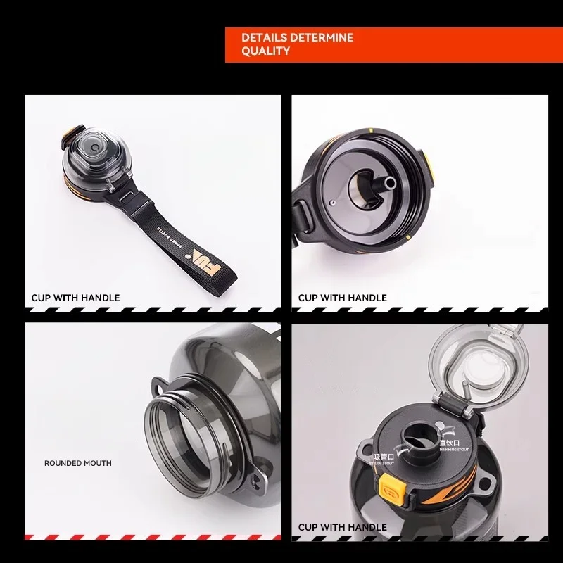 1000 مللي/1500 مللي سعة كبيرة زجاجة مياه رياضية المحمولة مختومة مانعة للتسرب البلاستيك الفضاء كوب السفر في الهواء الطلق الصالة الرياضية أدوات الشرب