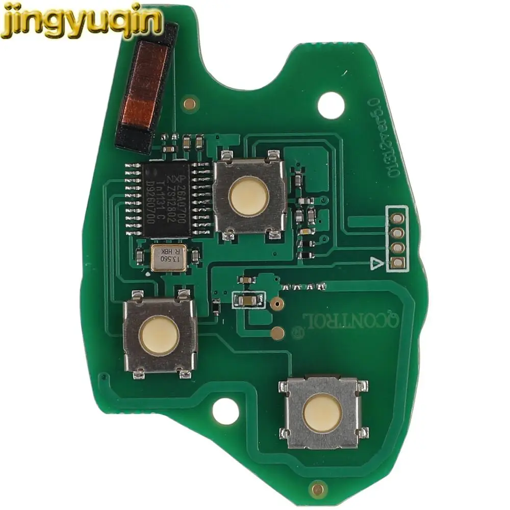 Jingyuqin Remote Car Key Circuit Board 433MHz ID46-PCF7946/PCF7947/4A-PCF7952E Chip For Renault Clio Scenic Kangoo Megane 2/3BTN