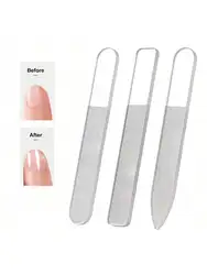 3pcs Nano Glass Nail Files Professional Sanding Polishing Files Transparent Nail File Grinding Equipment Manicure Art Tools