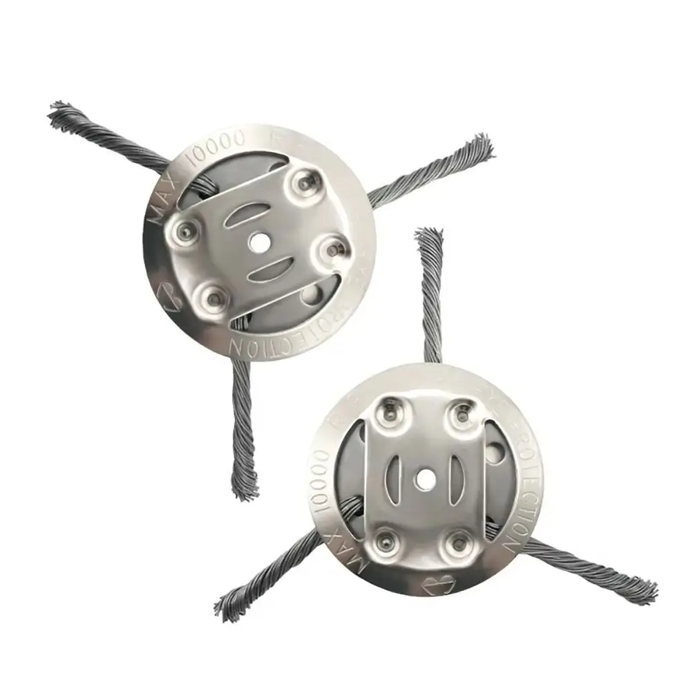 1Pcs Steel Wire Wheel Lawn Mower Head Brush Disc 6 inch Weed Brush Head Removal Moss Rust Universal Grass Trimmer Head