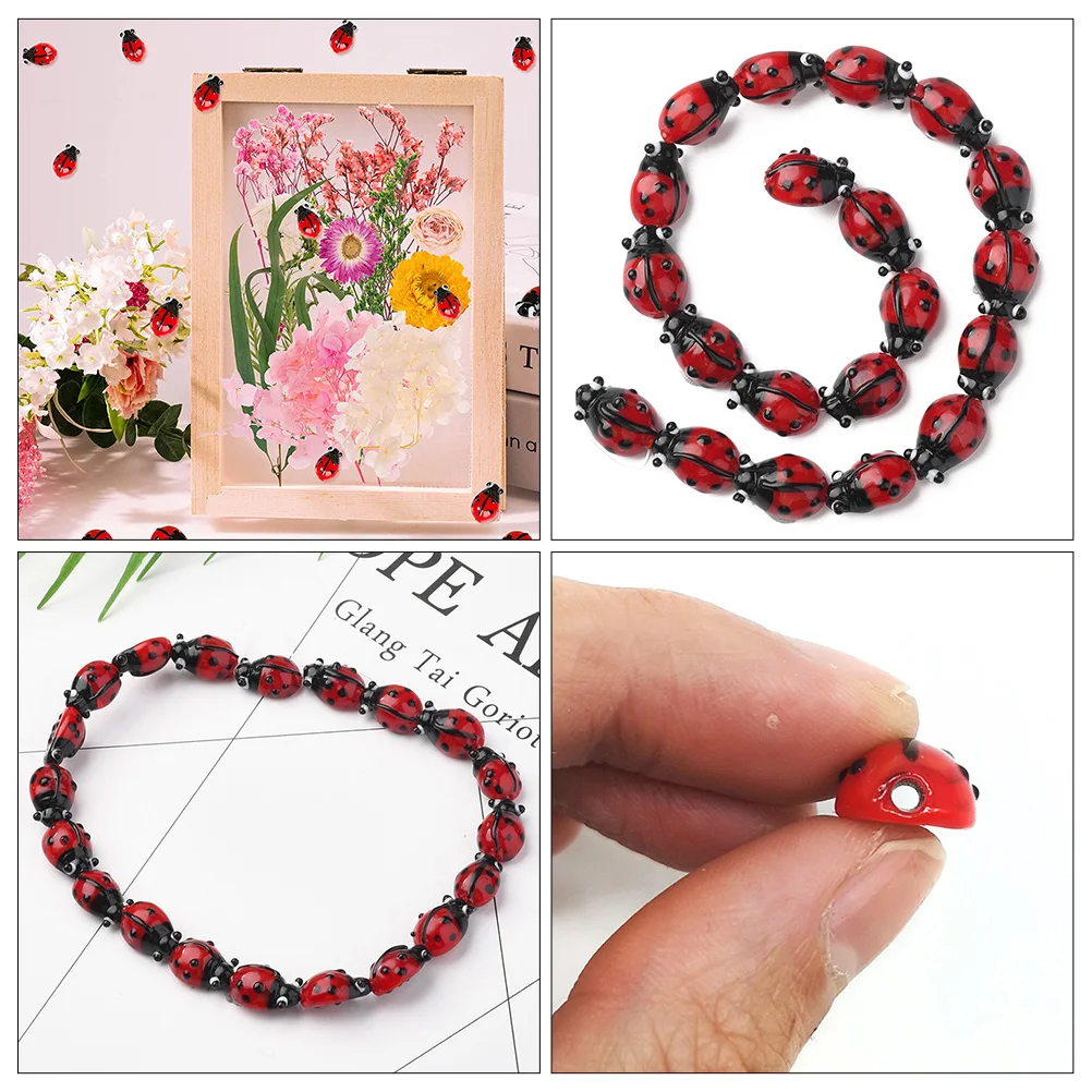 

50Pcs Glass Bead Bracelet Making Kit DIY Jewelry Beads for Necklace Dream Catcher Handmade Craft Ornamental Decorative Beads