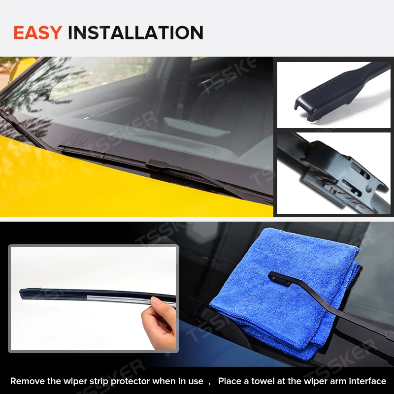 For Renault Megane Sport Tourer 2006-2008 2007 Wiper Front & Rear Wiper Blades Windshield Windscreen Window Brushes 24
