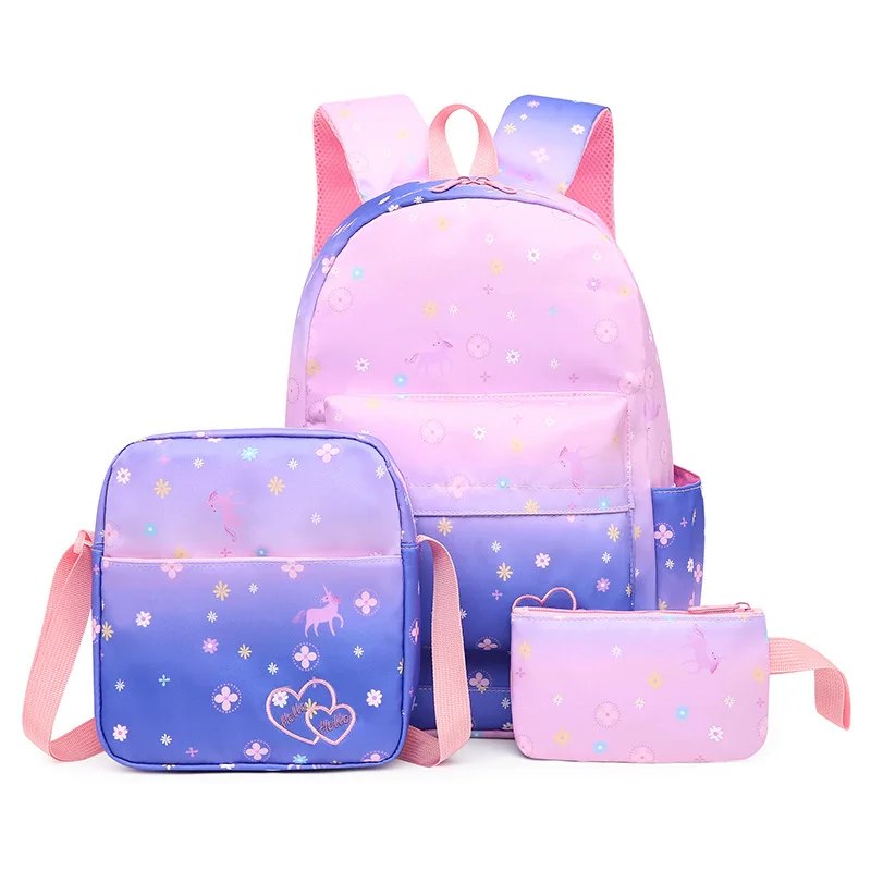 School Bags for Teenagers Girls Schoolbag Large Capacity Boys Printing School Backpack Set Rucksack Bagpack Kids Cute Book Bags