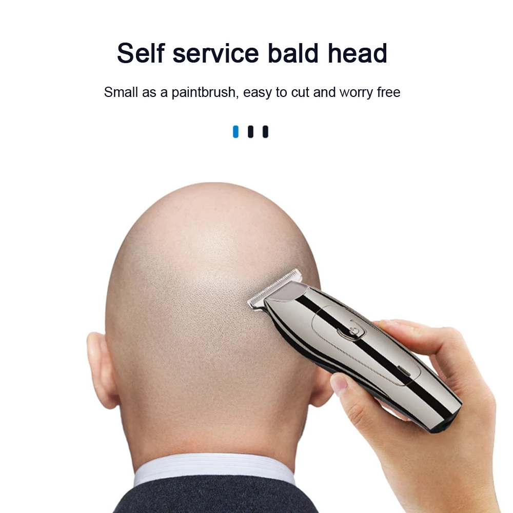 Professional Hair Clipper USB Rechargeable Titanium Hair Trimmer For Men Barber Washable T-Blade Clipper Baldhead Razor image 3