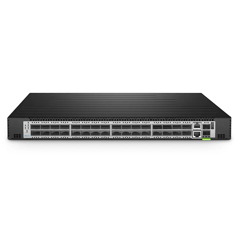 HNS-6332-32H2S, 32-Port Ethernet L3 Data Center Bare Metal Switch, 32 x 100Gb QSFP28, 2 x 10Gb SFP+, Broadcom Chip