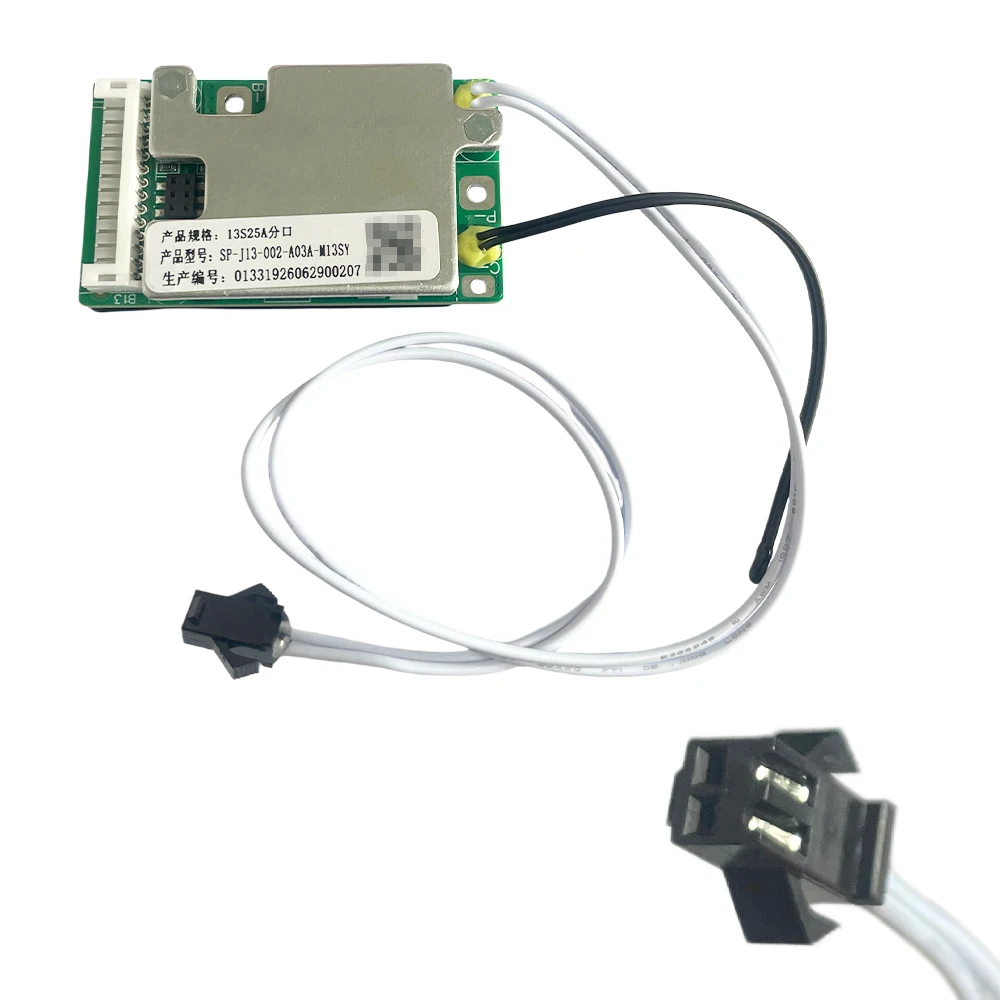 13S 48V 25A Ultra Thin Split Port NCM BMS, NTC Low Power Switch, Charge Port 0V No Floating Voltage Lithium Protection Board