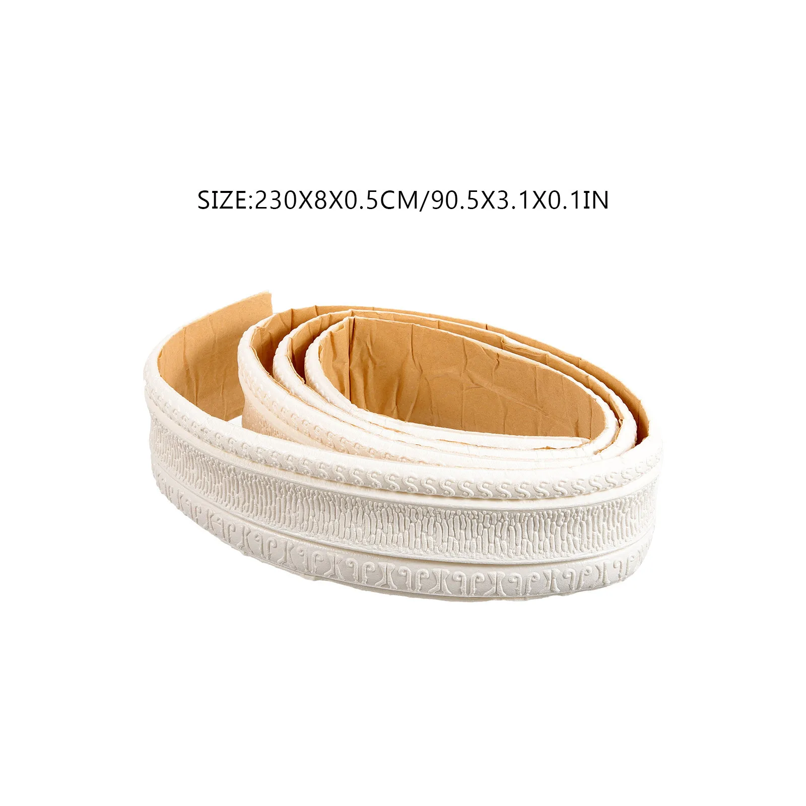 

Self Adhesive Wall Trim Skirting Border 3D Foam Decorative Strip Waterproof Peel Stick Caulk Tape for Background Kitchen