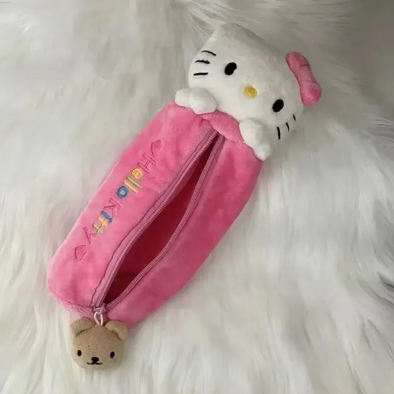 Piórnik Sanrio Hello Kitty Anime Kawaii Piórnik Szkoła Biuro Uczeń Artykuły papiernicze Duża pojemność Piórnik na zamek błyskawiczny Prezenty