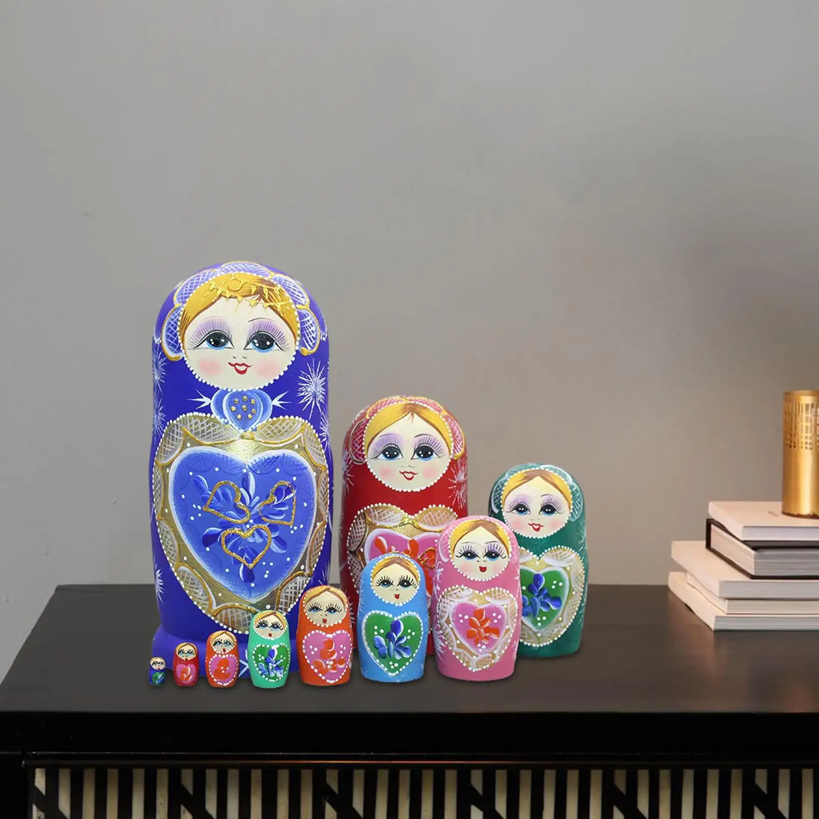 Nesting Dolls Russian Dolls Wooden Toys Creative Nested Toy Matryoshka Dolls for Festival Desktop Decoration Collection