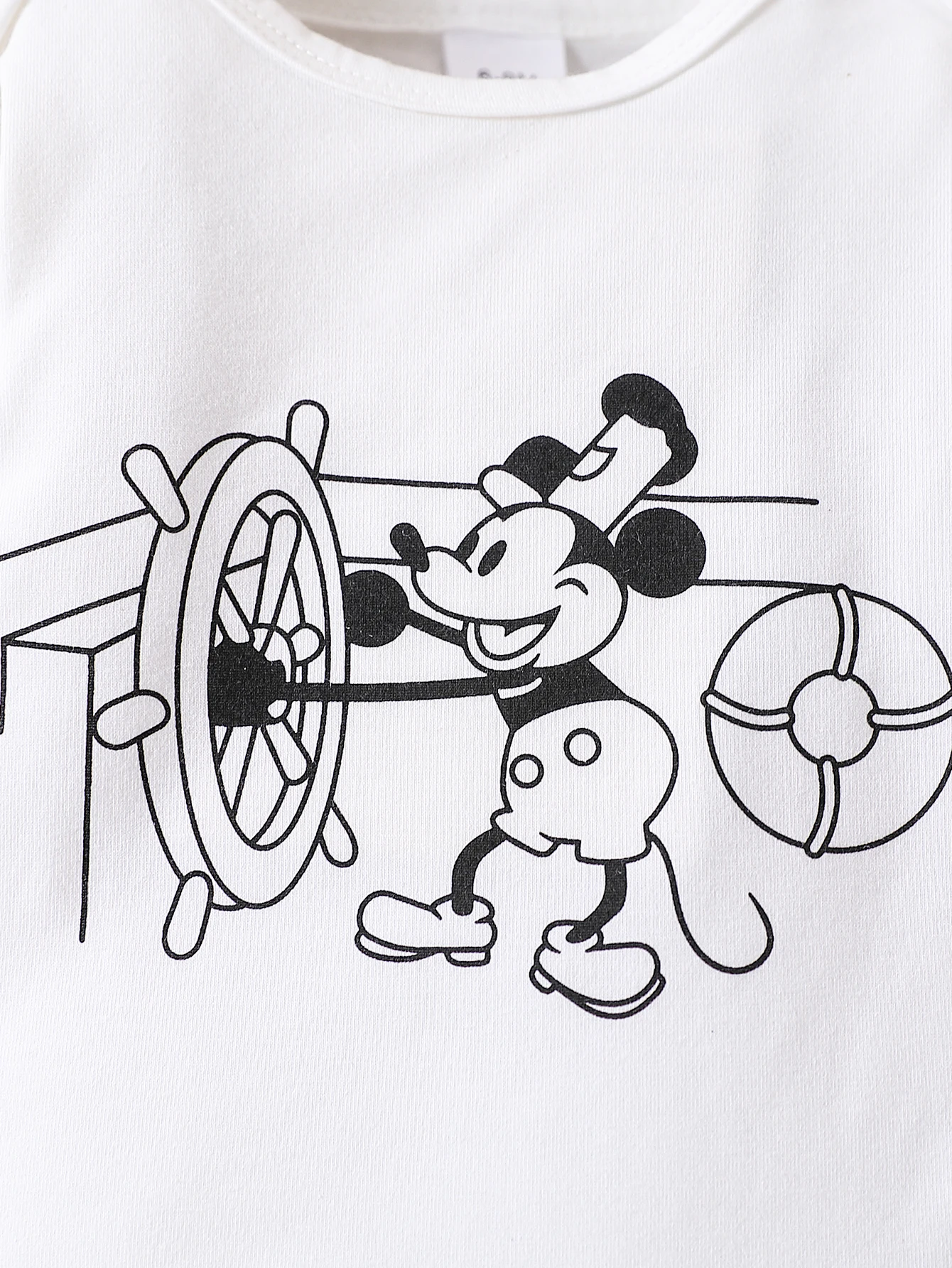 Niedliches Cartoon-bedrucktes zweiteiliges Set für Baby-Jungen, langärmliger Dreieck-Overall mit elastischer Hose für den Herbst – Detail 3