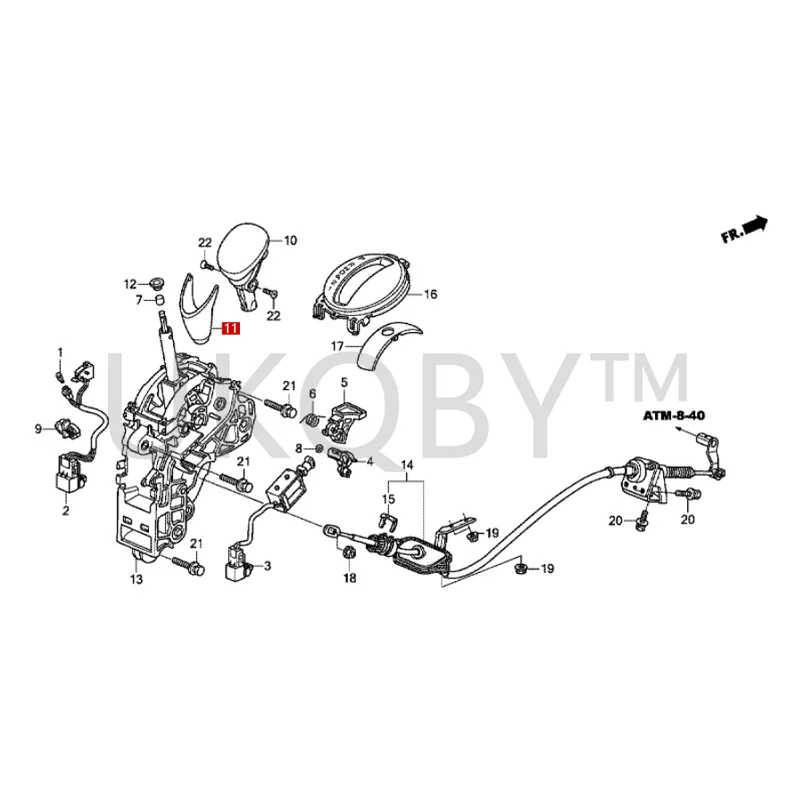 54131-SNA-A81 Suitable for Ho nd a Ci vi c Si mi ng Handball decorative cover, gear shift lever handle side cover