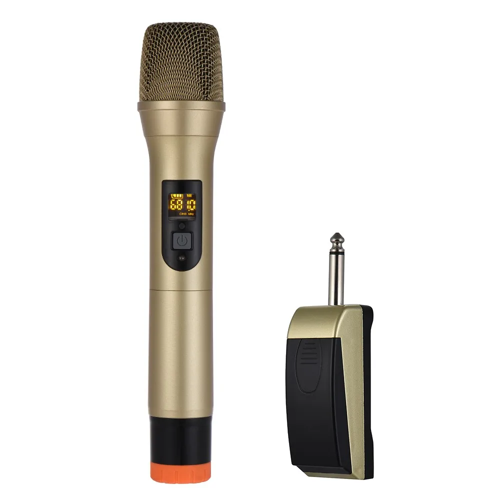 

CV-2 UHF Handheld Wireless Microphone Mic System Receiver 600-690MHz 48 Channels