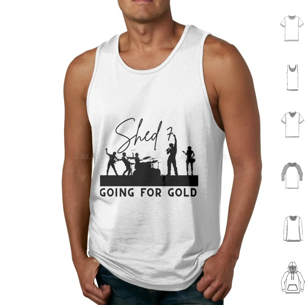 Shed Seven Going For Gold Tank Tops Print Cotton Shed Seven Kocudot Music Band Shed Seven Punk Kocudot Forever Kocudot Shed