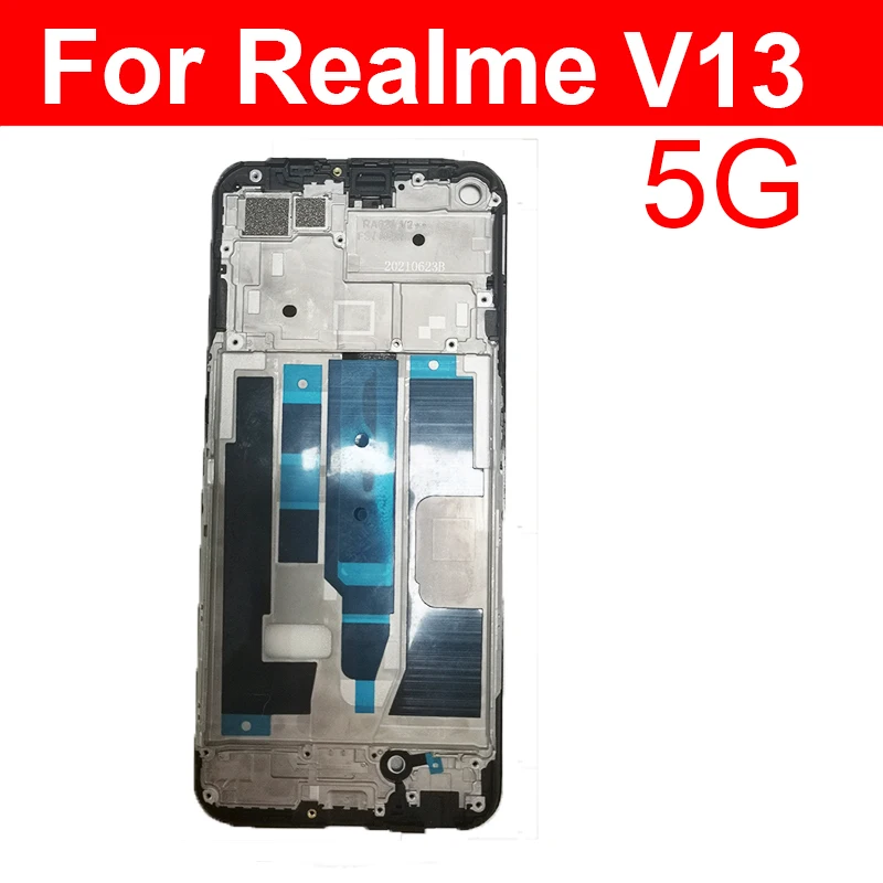 Front LCD Frame Housing Cover For OPPO Realme X7 Q Q2 Q3 Pro X X2 X50 V11 V3 V5 V13 V15 LCD Dispaly Frame Bezel