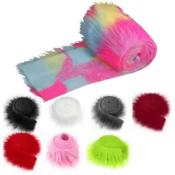 1.5M Faux Furs Costume Diy Apparel Sewing Fluffy Trim Trimming Fabric Home Decoration Sewing Costume Plush Furs Stripe Gift