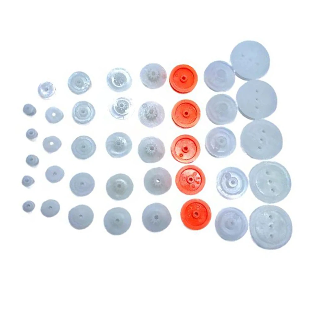 Rubber Belt Drive Pulley Reduction Rubber 2mm Diameter 84Pcs set Accessories DIY Drive Rack Making Process Model Mini Pulley