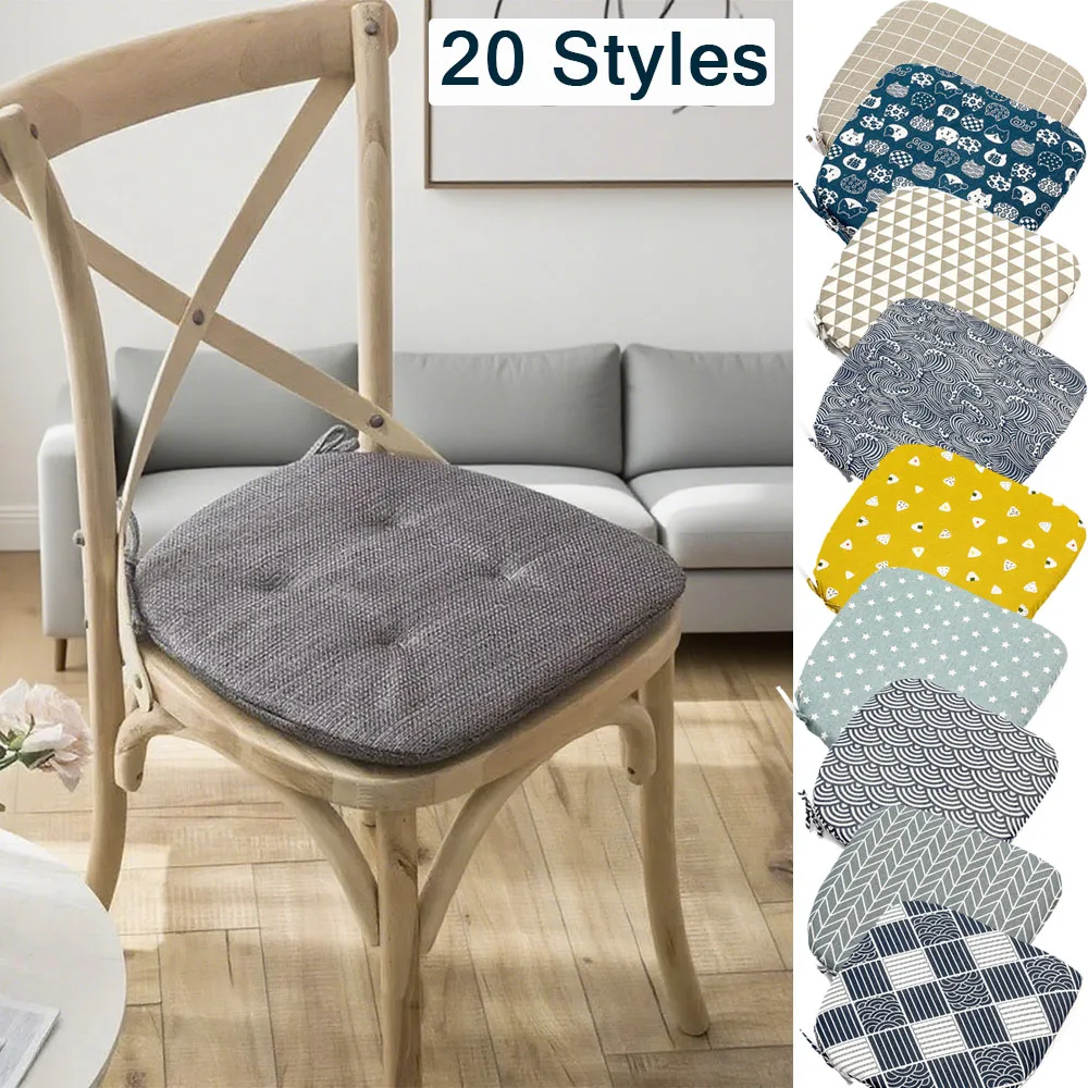 

1PC Thickened Horseshoe-shaped Cotton Linen Dining Chair Cushion,Breathable & Comfortable, for Kitchen & Dining Room Cuscineria