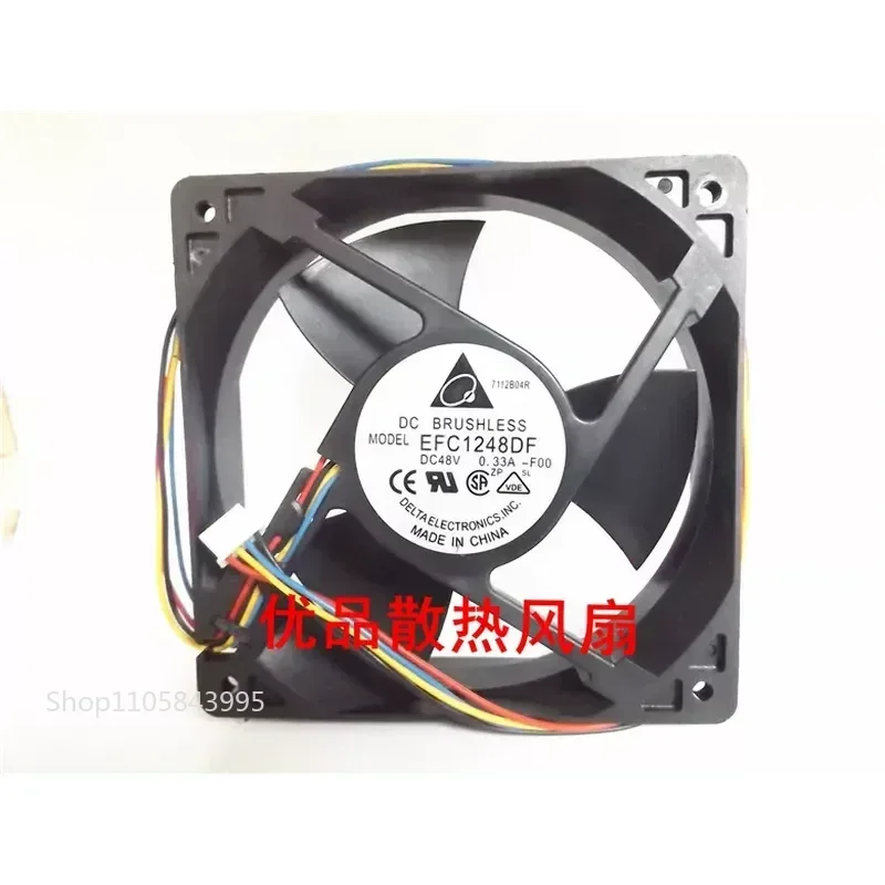 for Delta EFC1248DF-F00 12cm 48V 0.33A 4-Wire Bearing Cooling Fan 12032