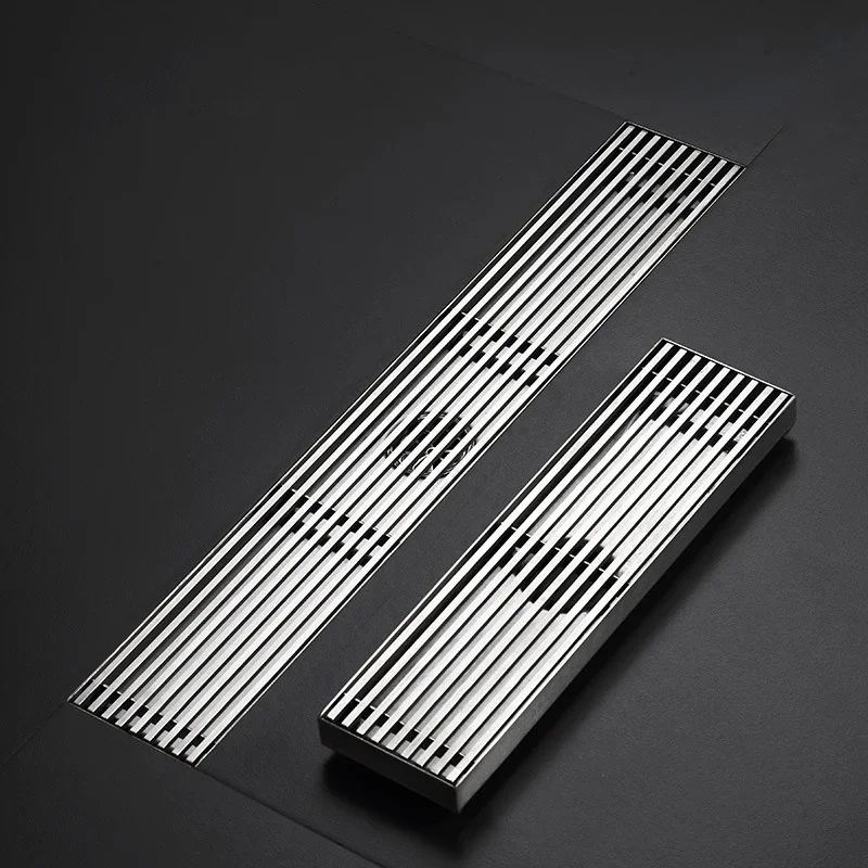 

Дезодорант сток в полу из нержавеющей стали SUS 304, полоска с высоким расходом потока, прямоугольный дренажный Слив для душа, аксессуары для ванной комнаты