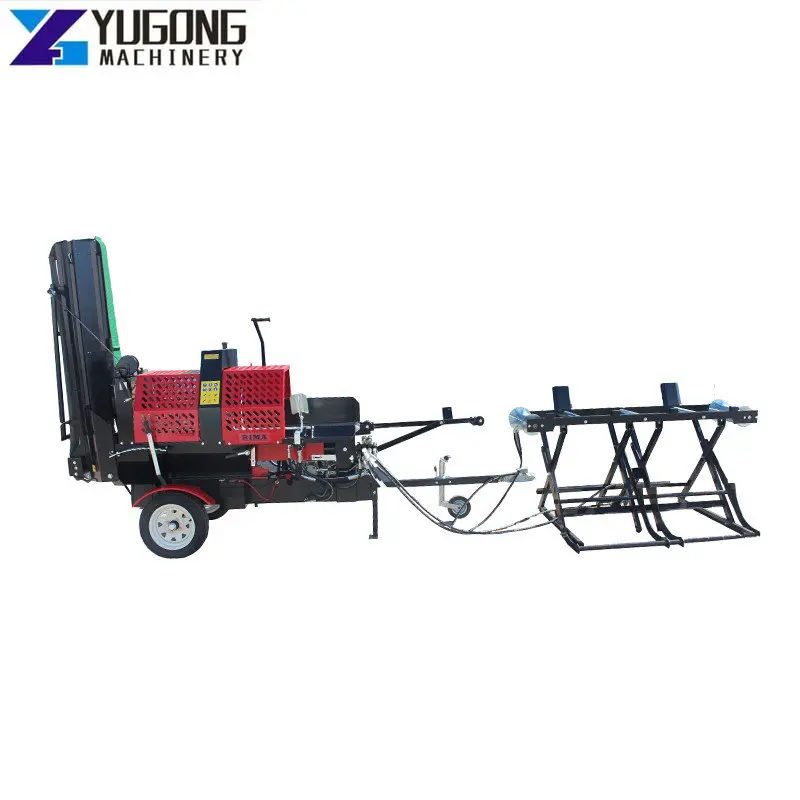 YUGONG Skid Steer/Tractor Mount Version firewood processor / 12ton wood processor for UK market