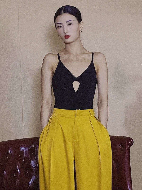 

Сексуальный комбинезон с v-образным вырезом на бретельках, однотонный базовый слой для уличных танцев, женская хлопковая нейлоновая майка, внутренняя одежда, лето 2020