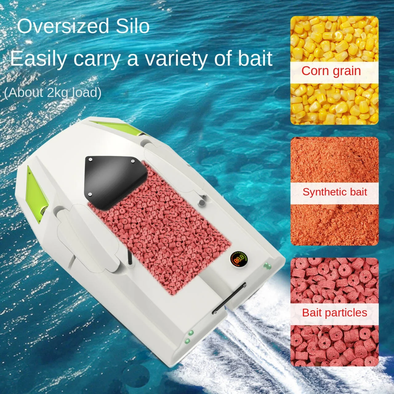 High-Power 12-Volt GPS Remote Control Dual Battery Bait Boat 3-Speed Adjustable with Nest-Pulling Net for Cross-Border Fishing - Image 4