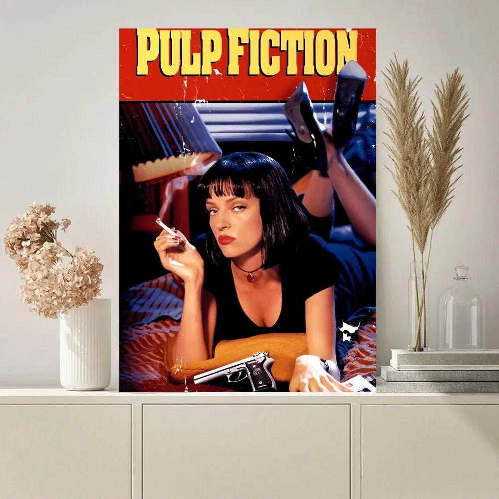 Classic Movie Pulp Fiction Poster Paintings on The Wall Picture for Living Room Interior Painting Room Decoration