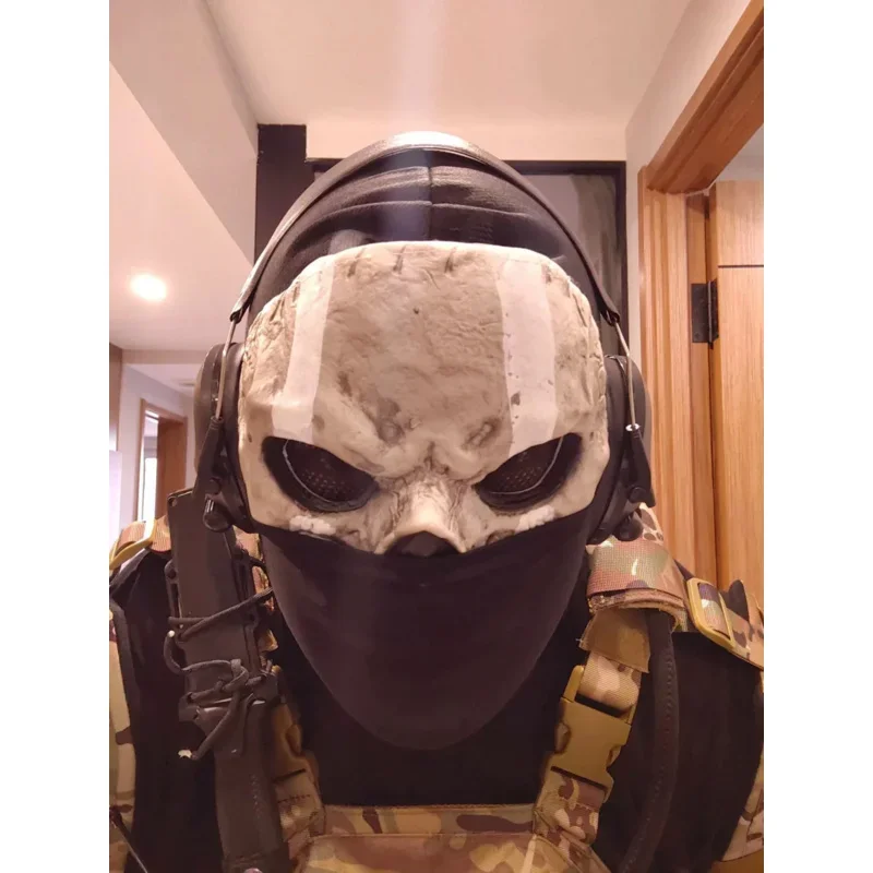 MWII Ghost Mask 2024 COD Cosplay Airsoft Tactical Ghost Actor