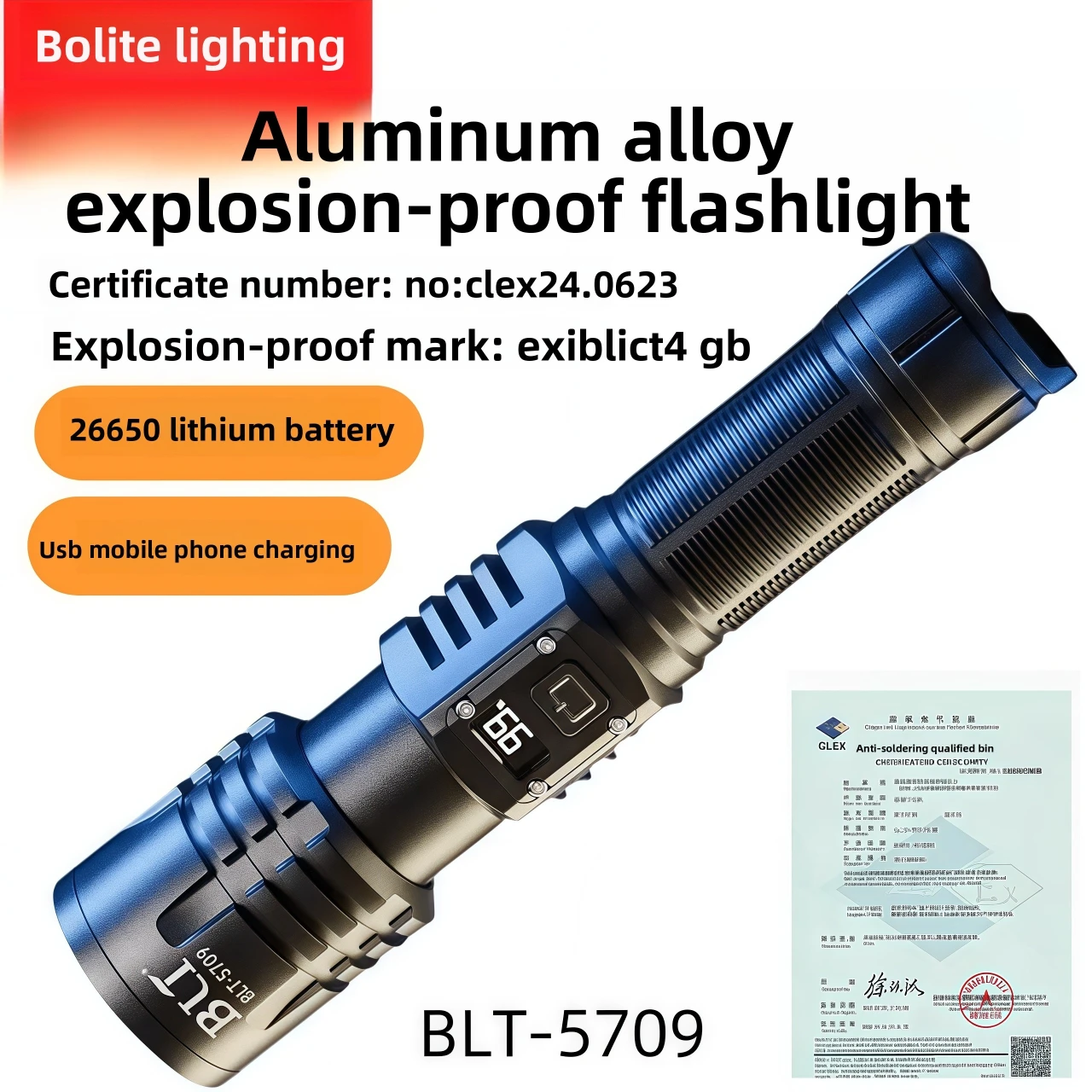Ultra Bright LED Flashlight 2000LM Type-C Rechargeable Long Range Zoom Tactical Torch Outdoor Emergency Camping Fishing Lantern