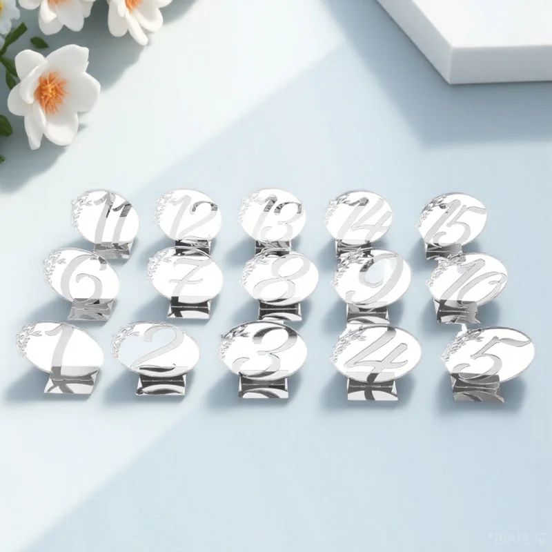 

15pcs Wedding Numbers Round Seats Signs Wedding Table Number For Banquet Party Restaurant Decor Reusable Table Number Cards