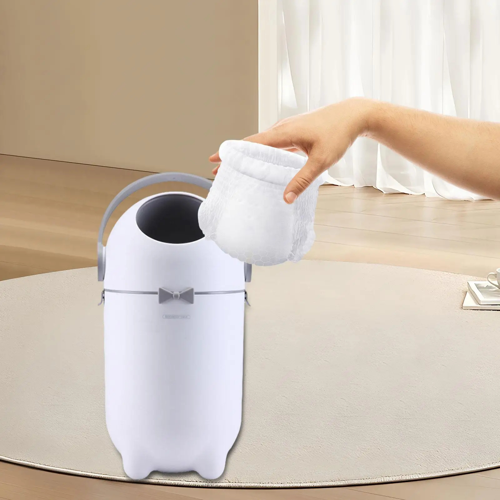 

15 L Trash Can Switch Handle Kitchen Trash Bin for Dorm Study Room Home Use