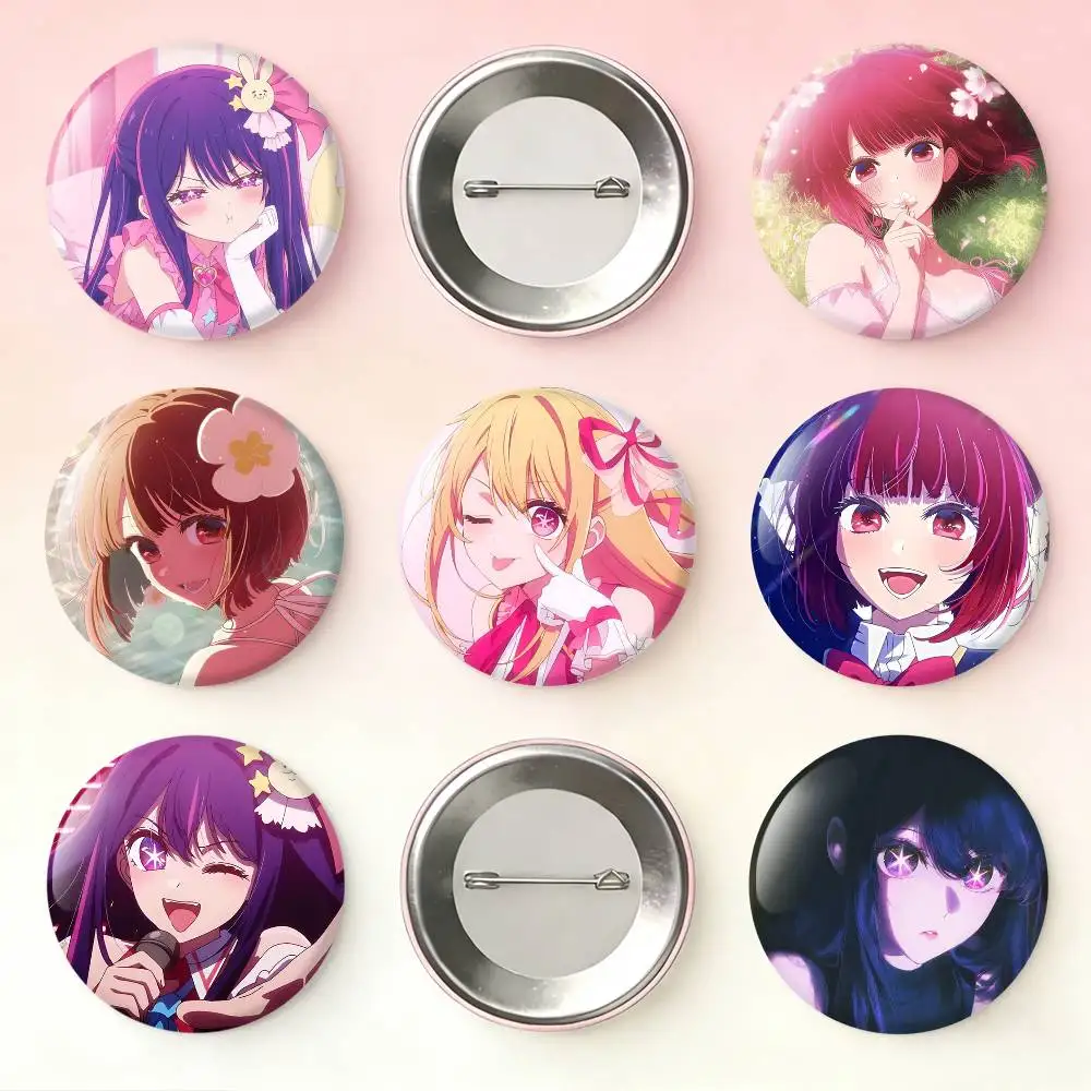 Anime O-Oshi N-No K-Ko Badges 25 32 44 58 75 mm Round Fans Collect Friends Gifts Brooch Souvenir