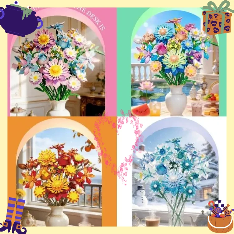2026 New Spring/Summer Autumn/Winter Four Seasons Bouquet (excluding decorative bags and vases)