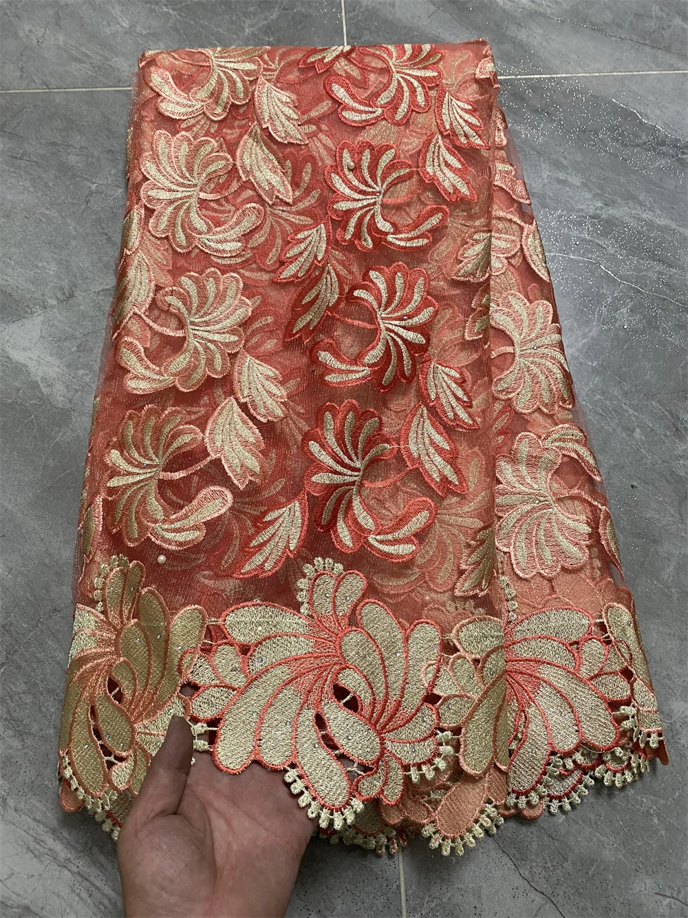 African Lace Fabric with Stones for Women, French Lace Fabrics, High Quality Tulle Embroidery , 2024 Latest