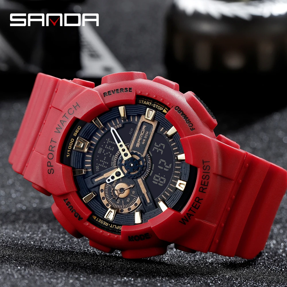 

Sanda New Style Korea Edition Youth Night Light Electronic Movement Fashion Fashion Student Watch