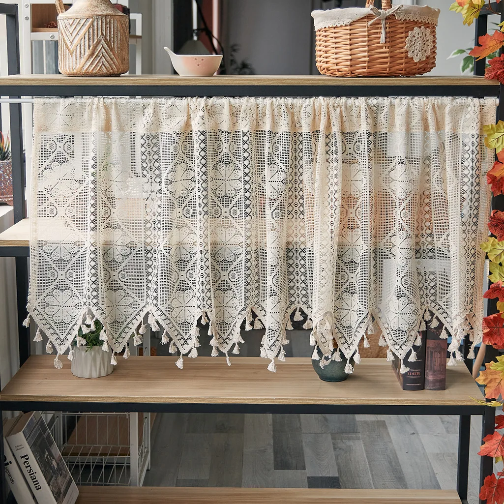 Door Curtain Bedroom Advanced Sense Partition Blocking Curtain Cabinet Door Coffee Curtain Dust Yarn Through Rod Free ofPunching