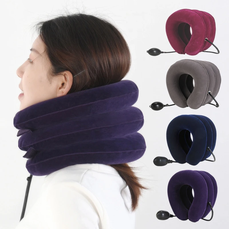 

Cervical Neck Traction Device Relief For Chronic Neck & Shoulder Alignment Pain Inflatable Neck Stretcher Collar For Home Relief