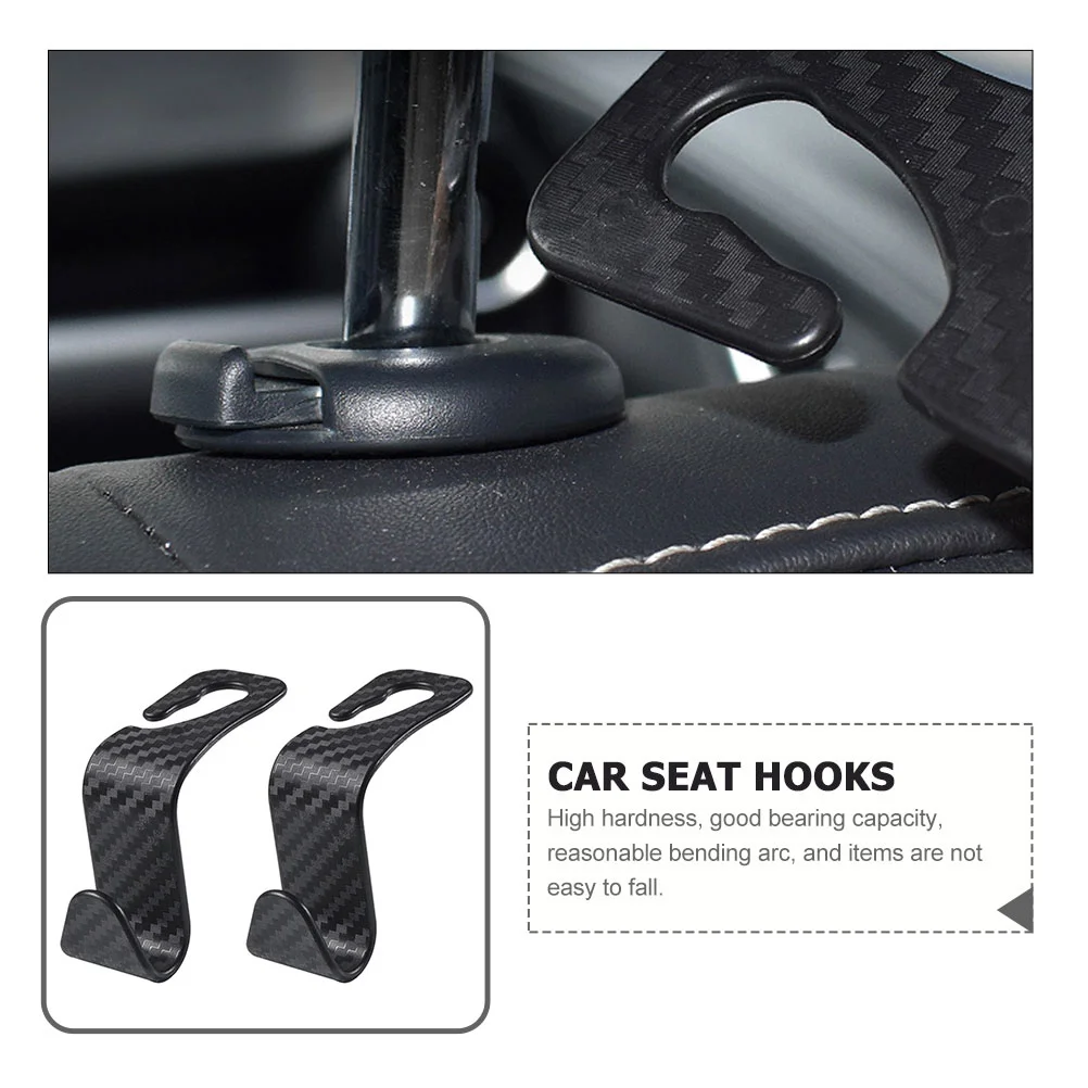 2 Pcs Hook up Car Seat Hangers Headrest Plastic Hooks Auto Interior Accessories Abs Universal Back Storage Organizers