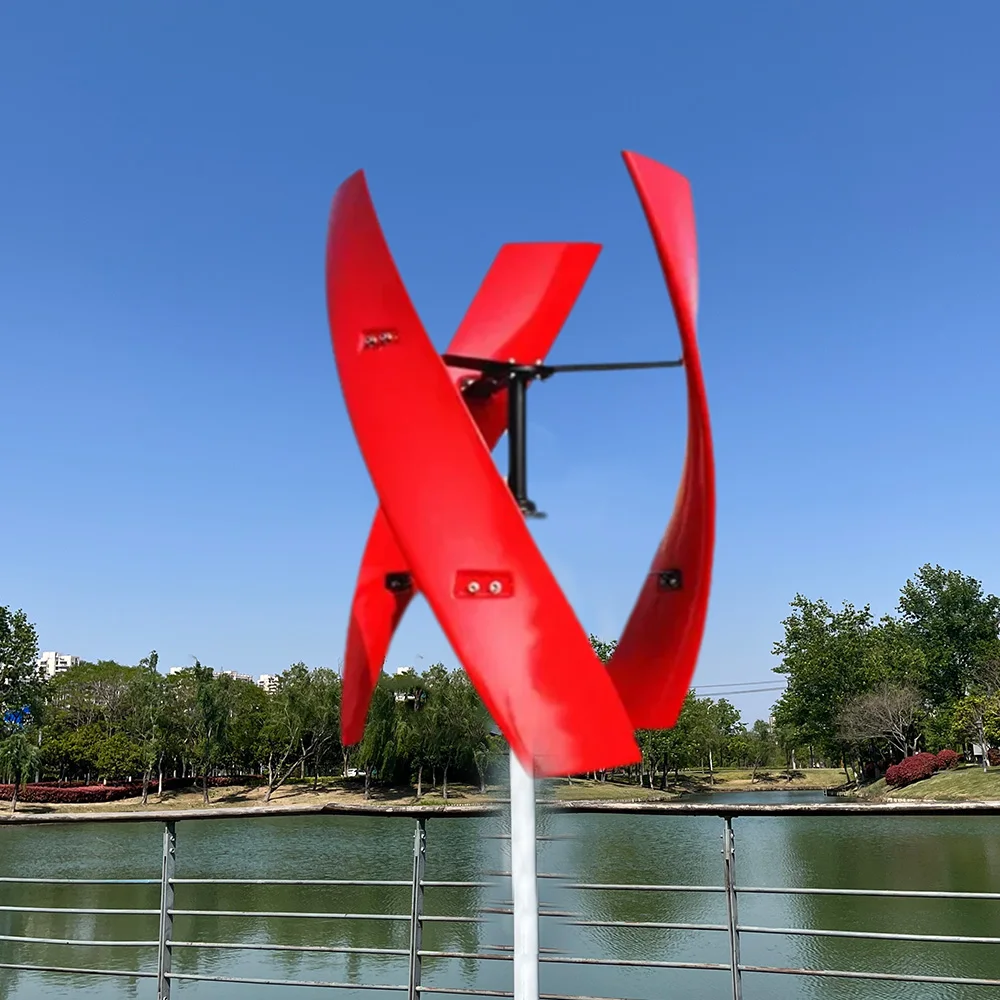 

Household 10KW 20KW 3Blades Low Noise Vertical Axis Wind Turbine Generator 12V 24V 48V Windmills With MPPT Hybrid Controller