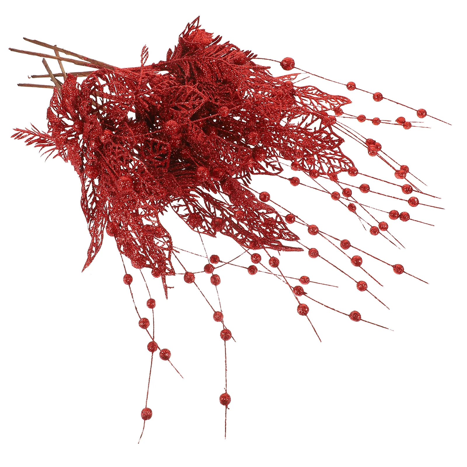 

8 Pcs Simulated Branch Berries Atmosphere Decoration Berry Stems Artificial Picks Supplies Glitter Floral Decorations Resin