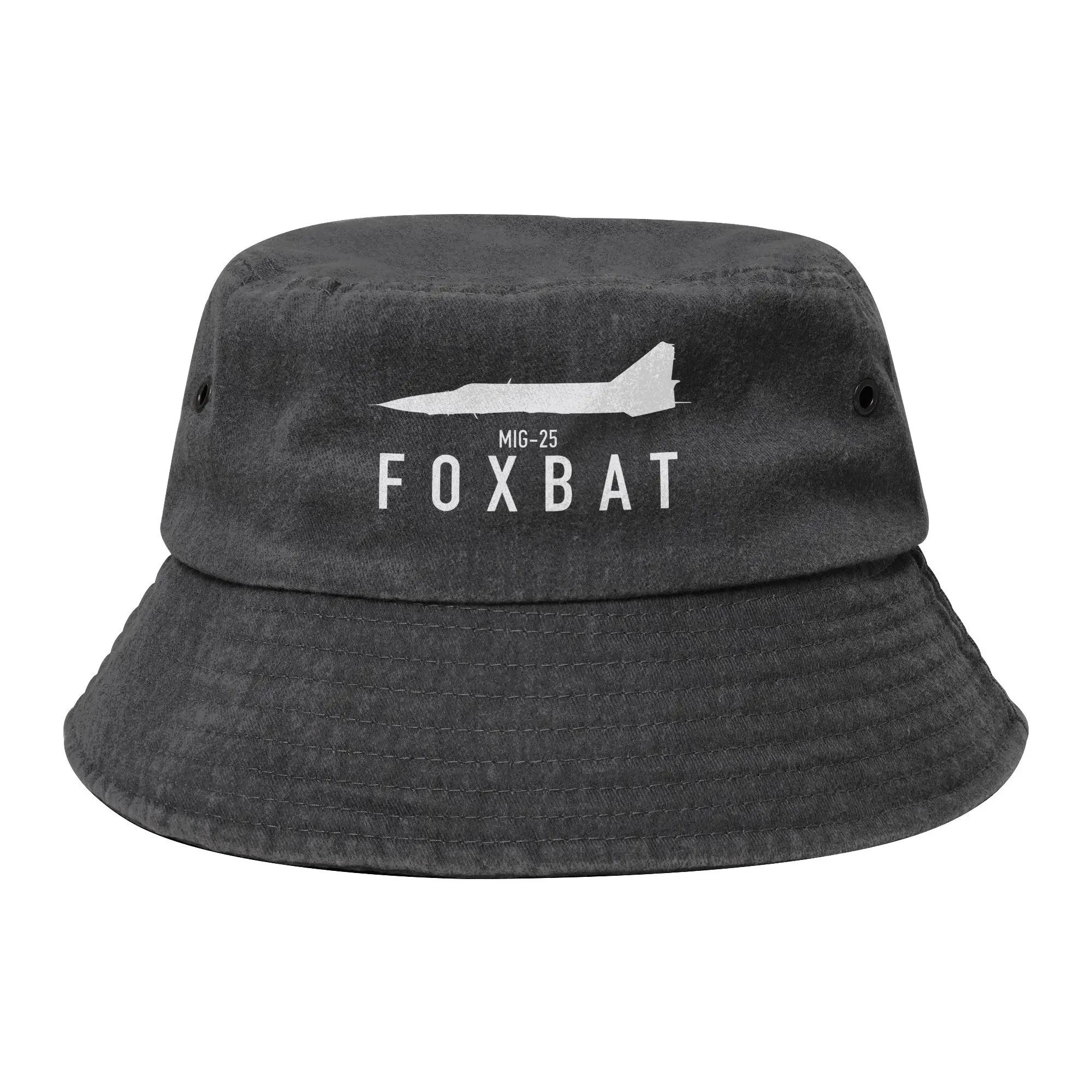 Mig-25 Foxbat Fighter Jet  Men Women Bucket Hat Outfits Denim Cotton Fisherman Caps Travel Headwear Bob Hat