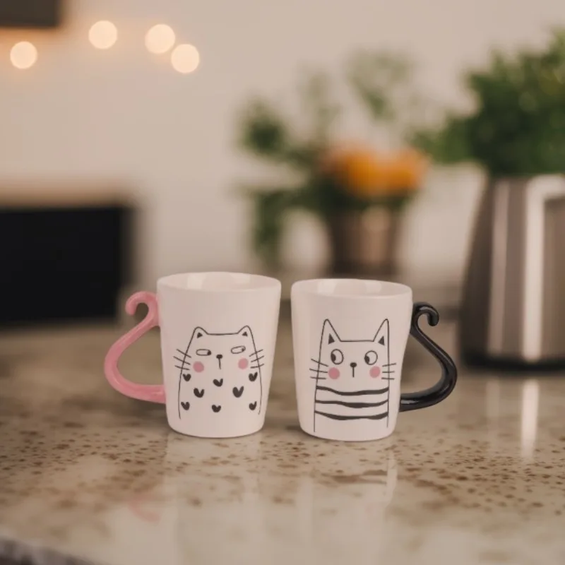 

Simple Ceramic Mug Cute Milk Tea Coffee Cup Creative Pet Design Couple Gift Afternoon Tea